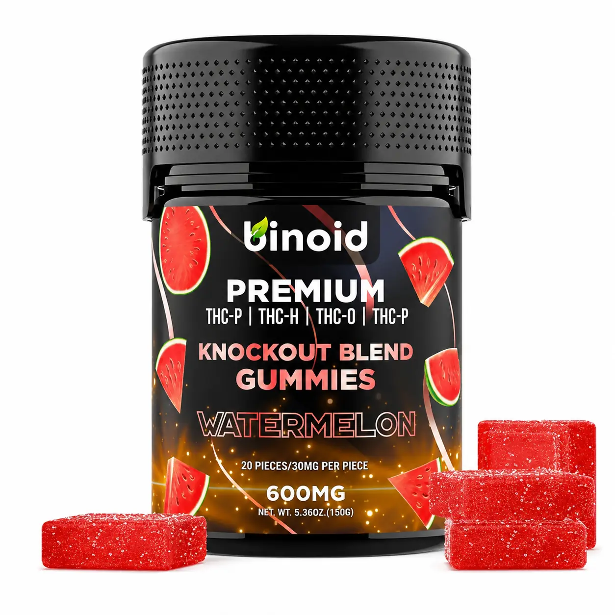 Binoid Delta 8 THC + THC-H + THC-P Gummies - Watermelon