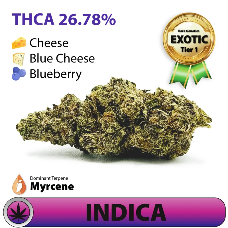 Frosted Brands Blue Cheese Exotic Indica THCA Flower