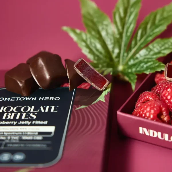 Raspberry Jelly Dark Chocolate Bites