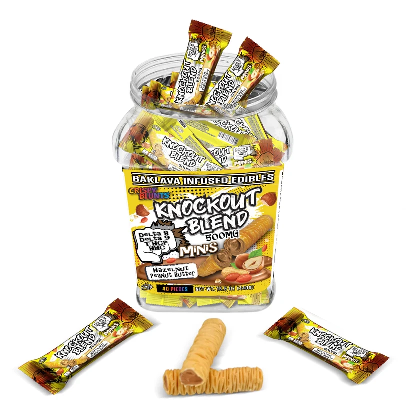 KO Knock Out THC minis 500mg Crispy Blunts Cream Crispy Phyllo Dough - Image 4
