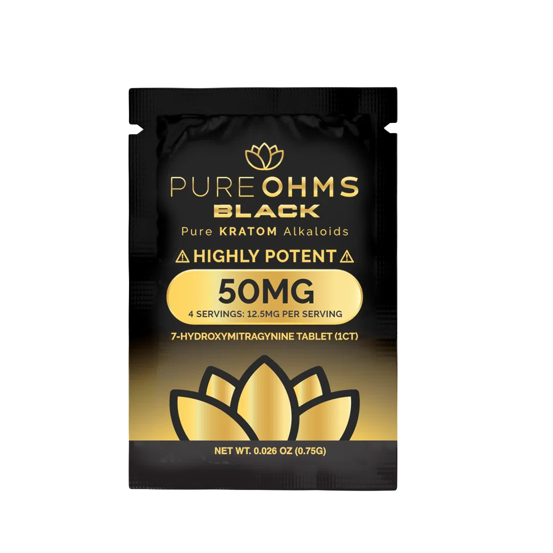 Pure Ohms Black 7-Hydroxy Tabs 50mg Singles