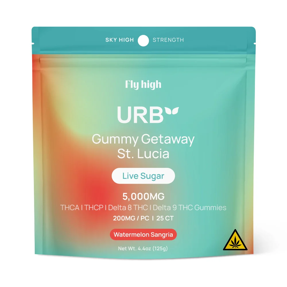 Gummy Getaway St. Lucia THCA, THCP, Delta 8 THC, and Delta 9 THC, Live Sugar