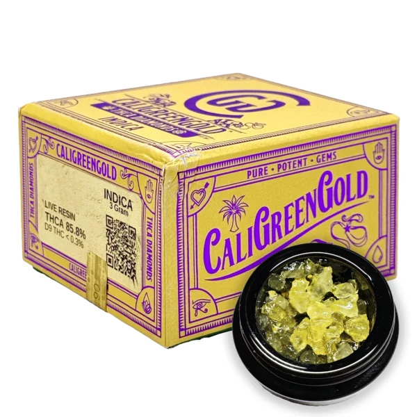 CaliGreenGold THCA Live Resin Diamonds-3 Grams - Image 4
