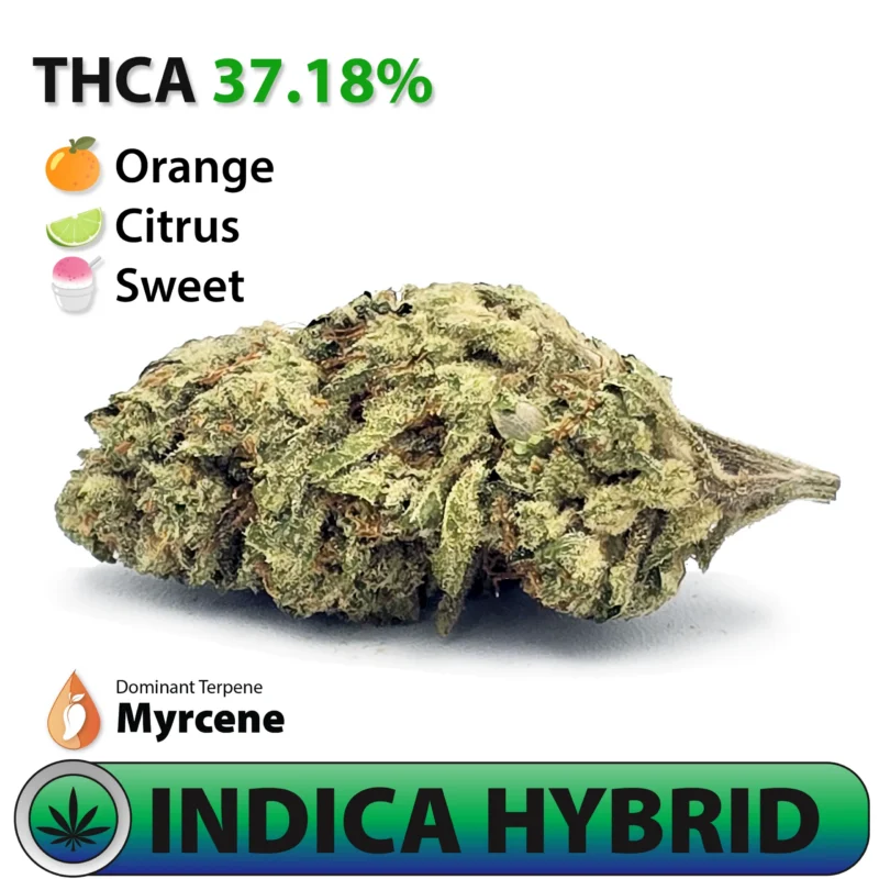 Orange Crush Strain – 37.18% THCA Flower | Frosted Brands