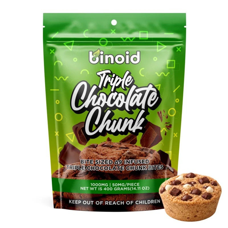 Delta 9 Mini Triple Chocolate Chunk Bites – 1000MG (Limited Supply)