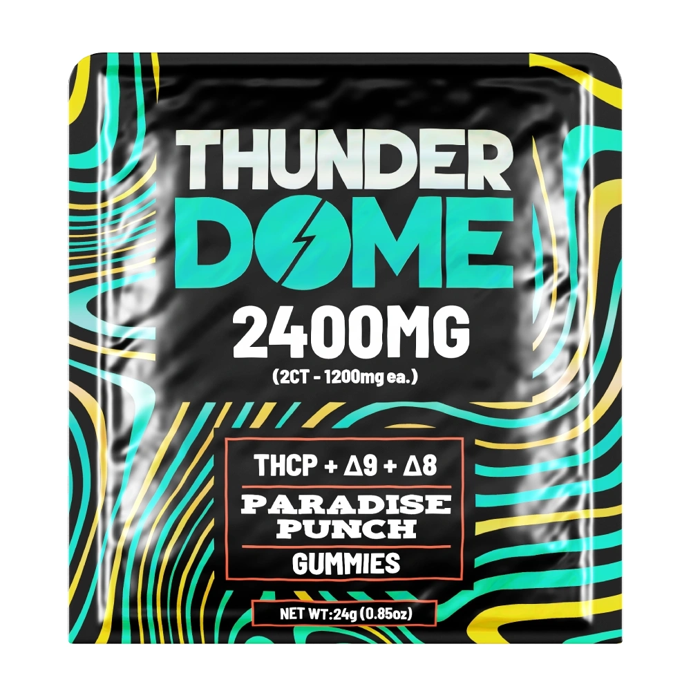 Thunder Dome D8 + D9 + THC-P Gummies – 2400mg (2 Count)